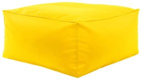 Taburetka svetložltá kocka ekokoža