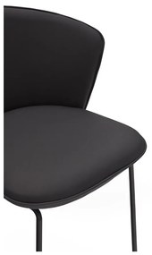 Čierne čalúnené jedálenské kreslá v súprave 2 ks Add – Teulat
