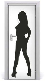 Fototapeta na dvere silueta ženy 95x205 cm