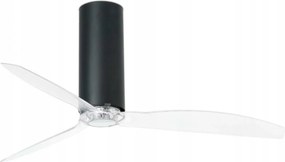 Stropný ventilátor Faro Tube Fan DC čierny/transparentný, diaľkové ovládanie,