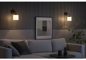 Nástenné svietidlo Riffle Square, 1x biele sklenené tienidlo, b