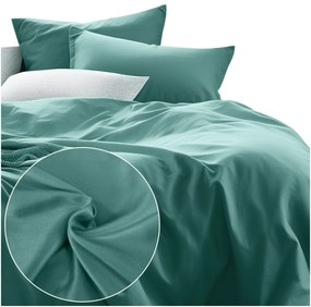 SATÉNOVÉ OBLIEČKY SATINLOVE CLASSIC 180X200 CM, 2KS 70X80 CM TMAVOTYRKYSOVÉ