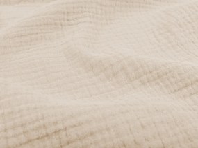 Biante Detské mušelínové posteľné obliečky do postieľky Nature MSN-005 Svetlo béžové Do postieľky 100x135 a 40x60 cm