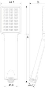 Matne čierna plastová sprchová hlavica – Sapho