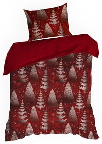 VIANOČNÉ OBLIEČKY Z MIKROVLÁKNA RUBIN 200X220 CM, 2 KS 70X80 CM VZOROVANÉ