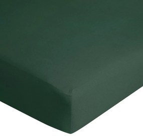 Bavlnená kvalitná tmavo zelená posteľná plachta