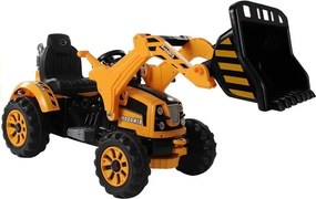 LEAN CARS Elektrický traktor s rýpadlom oranžový