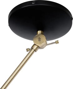 Retro stropné svietidlo čierne s bronzom - Milou