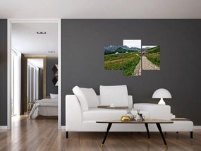 Obraz - Horská krajina s domčekmi (90x60 cm)