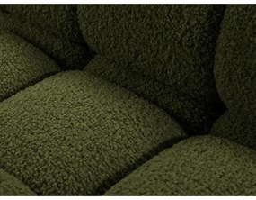 Zelený modul pohovky z textílie bouclé (pravý roh) Bellis – Micadoni Home