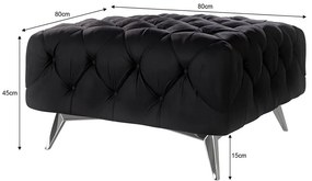 Čierna zamatová podnožka Chelsea – Ropez