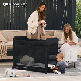KINDERKRAFT SELECT - Cestovná postieľka MOON DREAM čierna