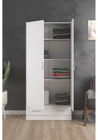 Biela šatníková skriňa 79x170 cm Space – Tvilum