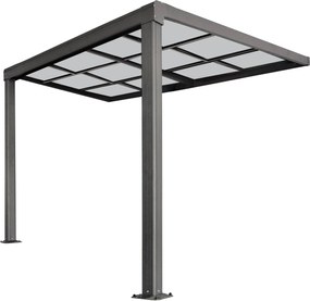 Hliníková pergola BestBerg PZ-9A / 9 m² / antracit/sivá