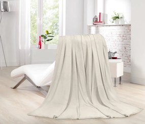 Fleecová deka Lara 220x240 cm, krémová