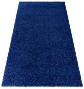 Koberec SOFFI shaggy 5cm tmavo modrá Veľkosť: 80x300 cm