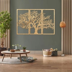 Drevený nástenný obraz Strom života: Sada 3 panelov | SENTOP PR0054