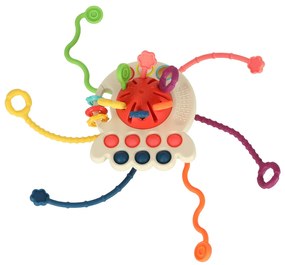 KIK Montessori senzorická hračka hryzátko červené