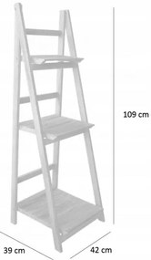 Rebrikový regál v bielej farbe