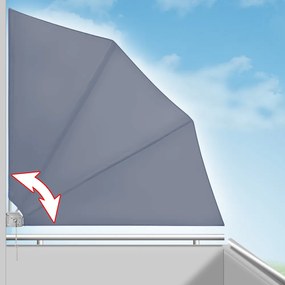 InternetovaZahrada Balkónová skladacia zástena 140x140 cm - antracit