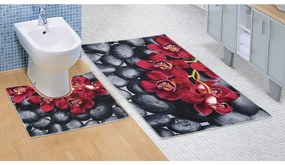 Bellatex Kúpeľňová predložka Orchidea 3D, 60 x 100 + 60 x 50 cm