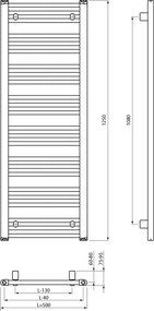Bruckner Bruckner, ALBRECHT vykurovacie teleso 500x1250mm, biela, 600.214.4