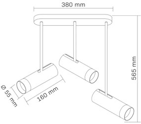 Bodové svietidlo PORTO 3xGU10/10W/230V biela