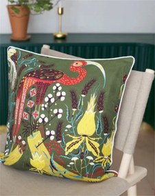 Obliečka na vankúš Crane green 50x50, zeleno-žltá