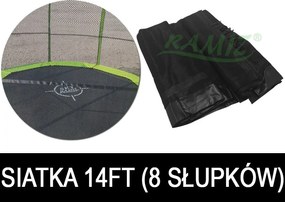 Ramiz SkyRamiz Bezpečnostná sieť Čierna pre záhradnú trampolínu 427cm/14FT 8 stĺpikových tunelov