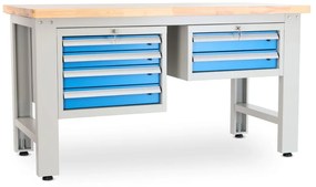 Dielenský stôl Solid OAK-42, 150 cm, 2 závesné boxy, dub