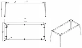 Kancelársky stôl PRIMO ACTION, čierna podnož, 2000 x 900 mm, buk