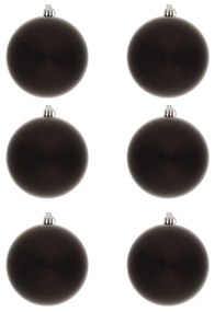 DECOLED Plastová guľa, 10 cm, čierna, 6 x lesklá