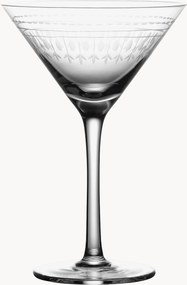 Ručne fúkané krištáľové poháre na martini Ovals, 2 ks
