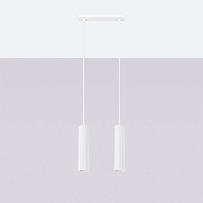 Biele závesné svietidlo Gleam – Sollux