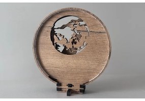 Li-Go 23574/DUB2 - LED Stmievateľná stolová dekorácia LED/12W/230V 20x22 cm dub