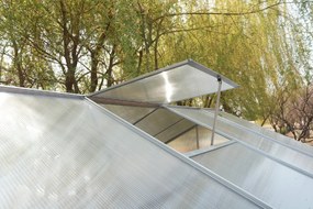 Skleník so základňou BestBerg BBGH‑806S / 4,8 m² / 252 × 190 × 194 cm / strieborná