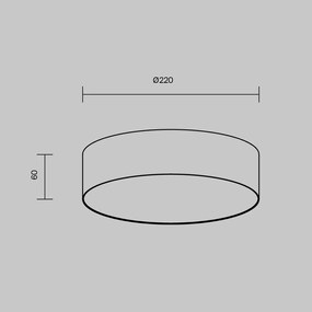 Stropné svietidlo MAYTONI ZON 3000K C032CL-24W3K-RD-B