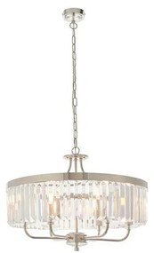 Endon 90263 - Luster na reťazi CHESTERFIELD 6xE14/6W/230V pr. 55 cm lesklý chróm