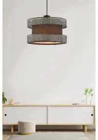 Závesné svietidlo HALO na lanku 1xE27/60W/230V hnedá/šedá