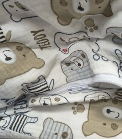 Mušelínové obliečky Teddy Bear TiaHome - Detský set 130x90cm + 65x45cm