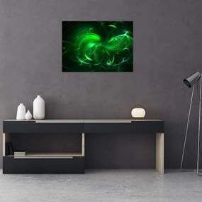 Obraz - zelená abstrakcia (70x50 cm)