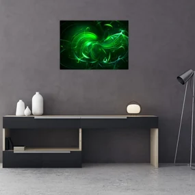Obraz - zelená abstrakcia (70x50 cm)