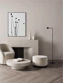 LED čierna stojaca lampa Sfera