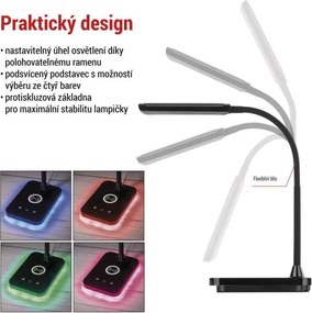 Stolná LED lampa KYLE s USB čierna