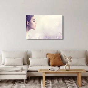 Obraz ženy s levanduľami (90x60 cm)