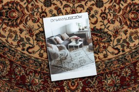 Vlnený kobere KASHQAI 4362 102 kruh, béžovo / bordový