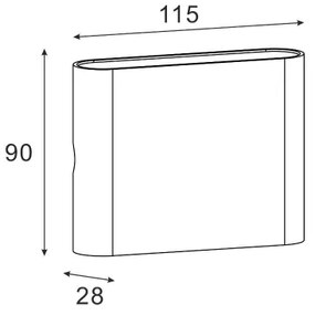 Zuma Line SJ22621- LED Vonkajšie nástenné svietidlo SHADOW LED/12W/230V IP65 čierna