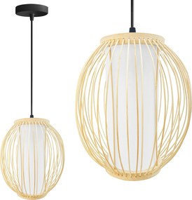 Toolight Toolight, stropné svietidlo 1xE27 APP1634-1CP, prírodná hnedá, OSW-03616