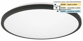 Top Light - LED Kúpeľ. stropné svietidlo ONYX LED/10W/230V IP44 pr. 29 cm čierna
