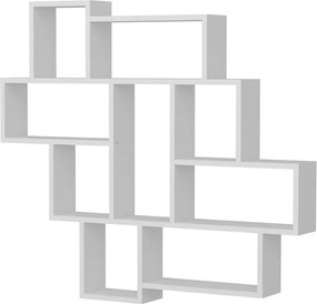 Biela nástenná polica Parola